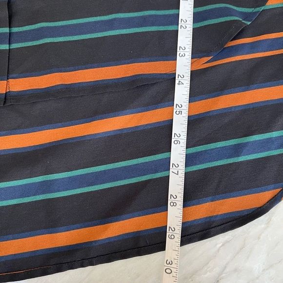 Madewell Striped Blouse in Black and Brown - Picture 7 of 8